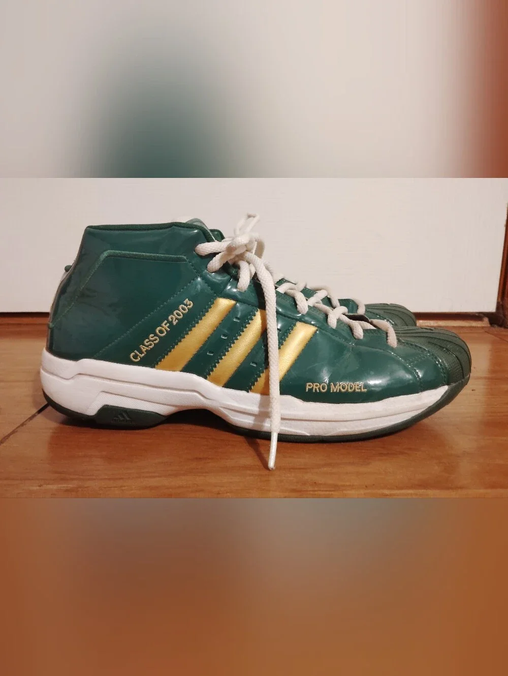 Adidas Pro Model 2G SVSM LeBron James Green Gold Shoes Size 11
